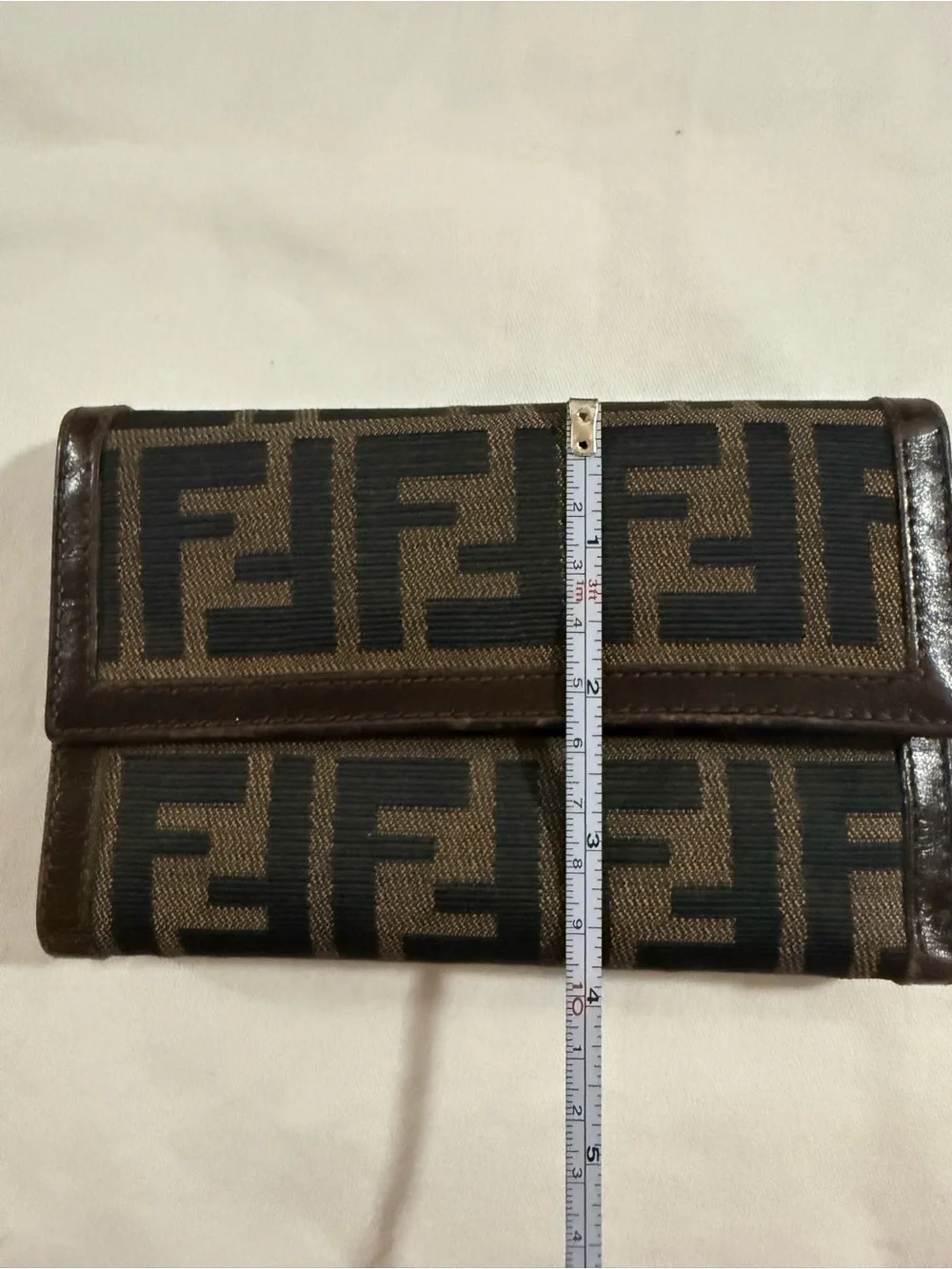 Fendi Zucca Print FF Canvas Wallet trifold